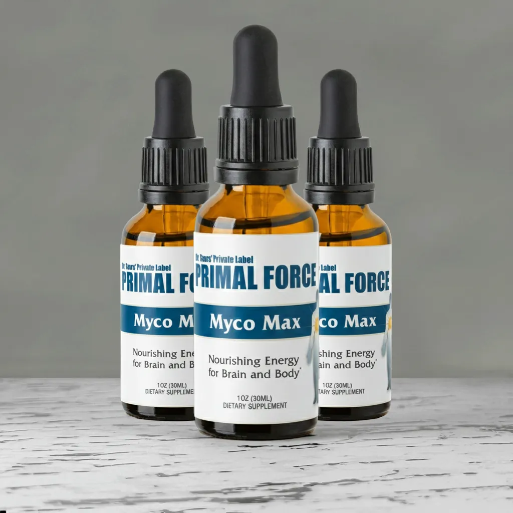Myco Max liquid tincture bottle with dropper